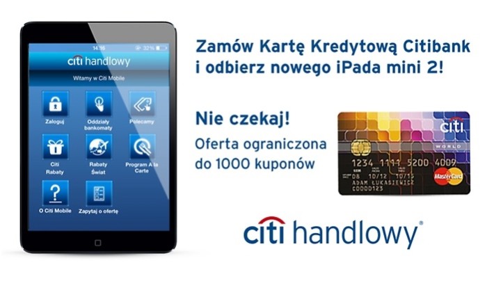 Citibank Groupon karta kredytowa z iPad mini 2
