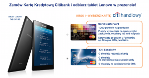 Tablet Lenovo A7-30 za FREE + zupełnie darmowa karta Simplicity od Citibank!