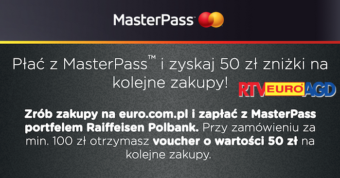 MasterPass Raiffeisen RTV Euro AGD 50 zl