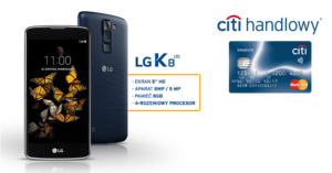 Smartfon LG K8 LTE za darmo od Citibank